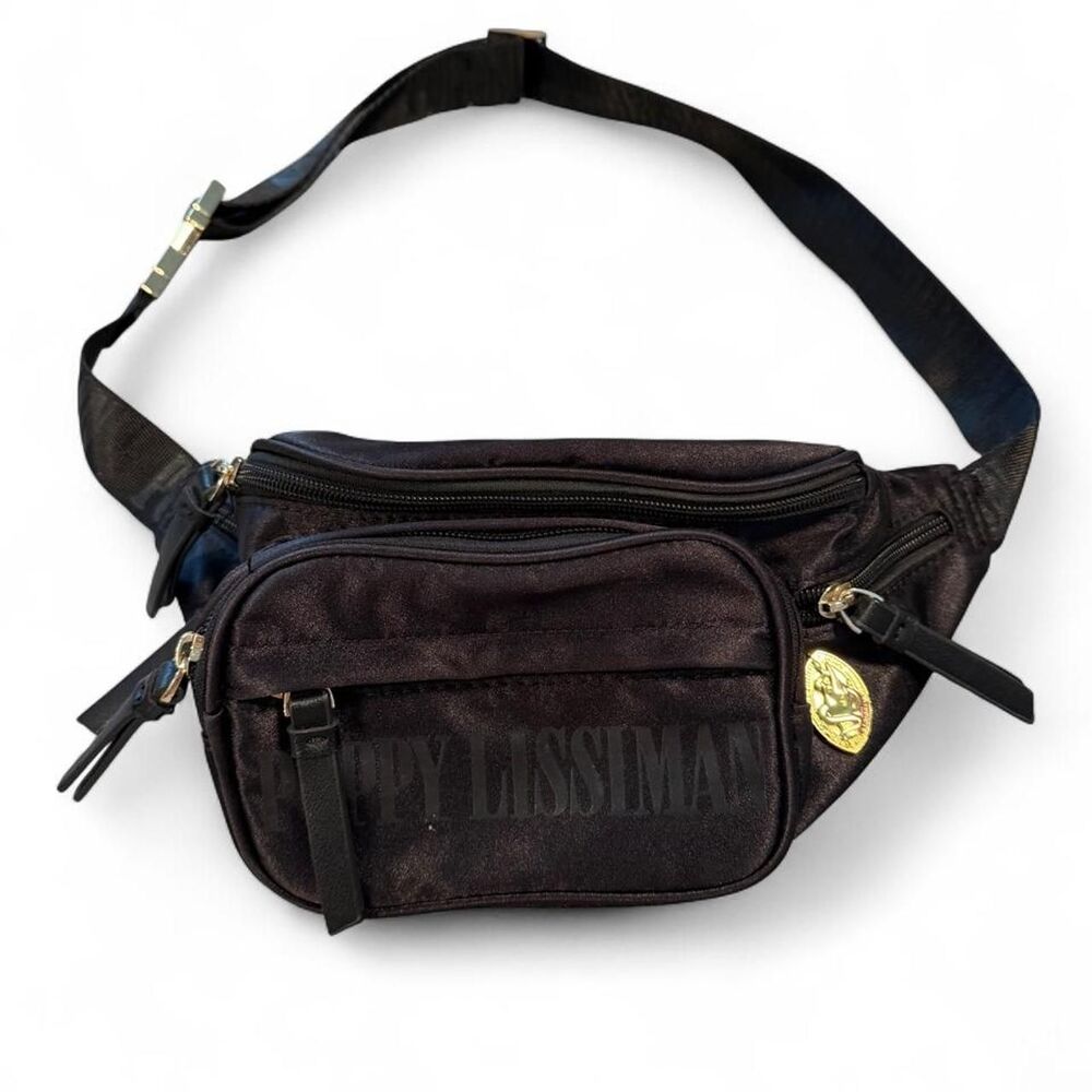 Poppy Lissiman Black Satin Malibu Waistbag